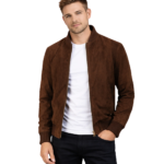 Shane Mocha Suede Bomber Jacket