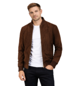 Shane Mocha Suede Bomber Jacket