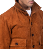 Eaton Brown Suede Bomber Jacket - Image 7