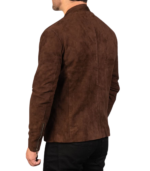 Charcoal Mocha Suede Biker Jacket - Image 2