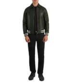 Walton Green Leather Varsity Jacket - Image 6