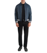 Walton Blue Leather Varsity Jacket - Image 6
