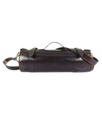 Leather Knife Roll Dark Brown