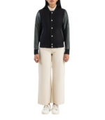 Savant Green & Black Hybrid Varsity Jacket - Image 4