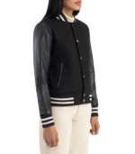Savant Black Hybrid Varsity Jacket - Image 3