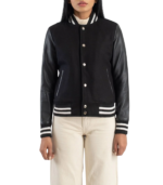 Savant Black Hybrid Varsity Jacket - Image 5