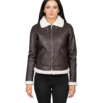 Sherilyn B-3 Maroon Leather Bomber Jacket