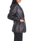 Norma Brown Leather Blazer - Image 4