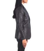 Norma Brown Leather Blazer - Image 5
