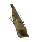 Classic Green Canvas & Leather Rifle Case – Padded Hunting Sleeve - Image 2