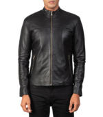 Adornica Black Leather Biker Jacket - Image 5
