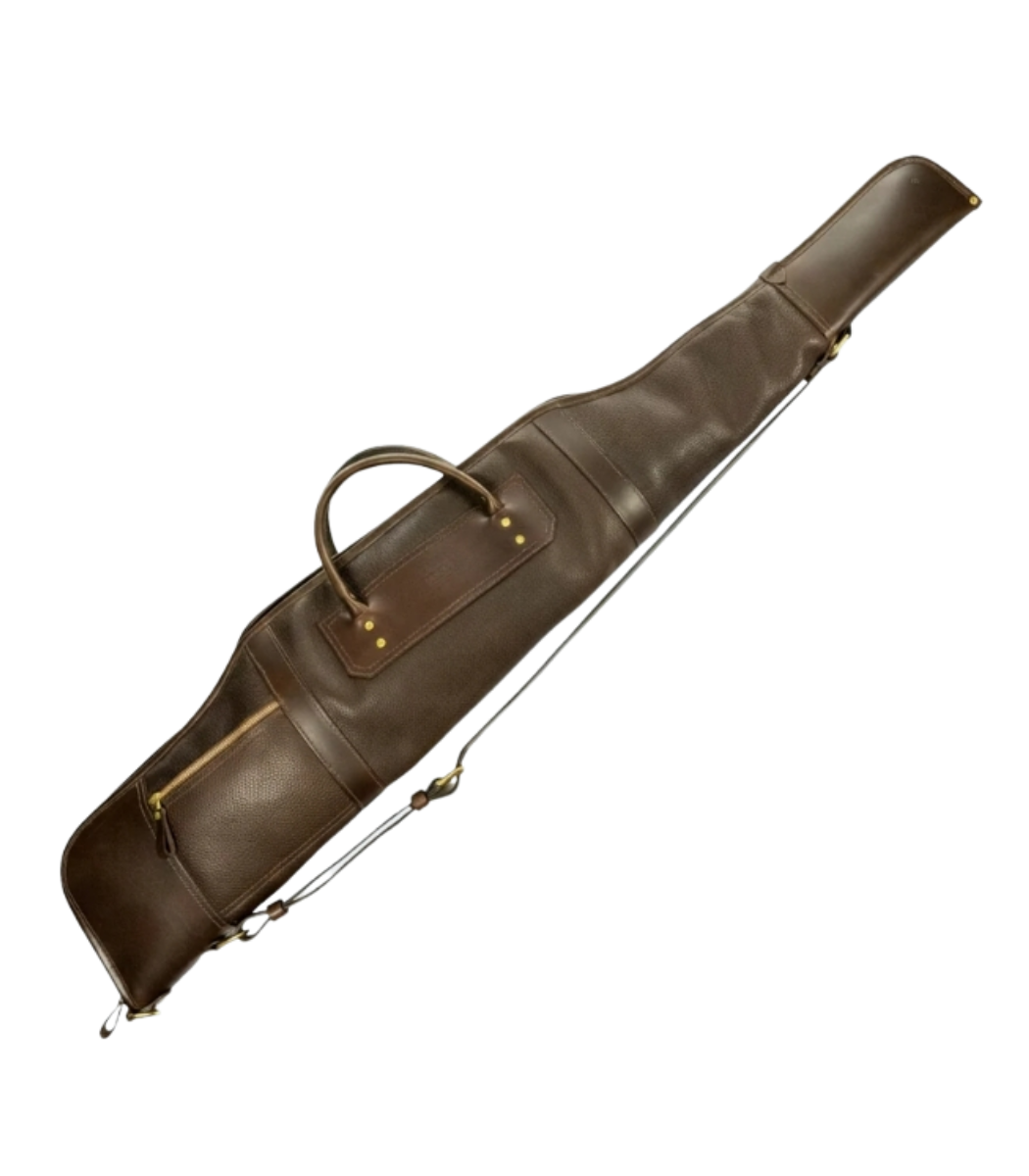 65 Hand-Sewn Waxed Canvas & Leather Rifle Case – Padded Hunting Sleeve - Image 1