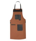 The Norfolk Leather Brown Canvas Butcher Apron - Image 3