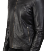 Adornica Black Leather Biker Jacket - Image 7