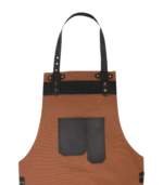 The Norfolk Leather Brown Canvas Butcher Apron - Image 4