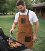 Arucas Suede Apron - Caramel Brown - Image 2