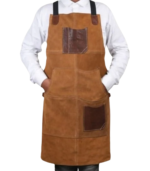 Arucas Suede Apron - Caramel Brown - Image 5
