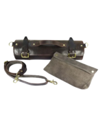 Leather Knife Roll Dark Brown - Image 2