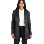 Marilyn Black Leather Blazer