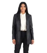 Marilyn Black Leather Blazer