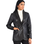 Norma Brown Leather Blazer