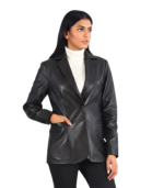 Norma Brown Leather Blazer
