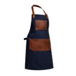 Leather Blue Canvas Apron