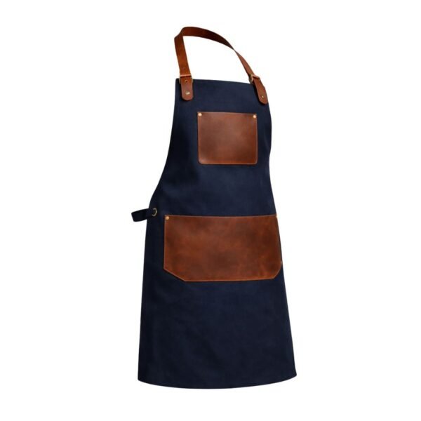 Blue Canvas Leather Apron - Finn