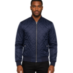 Danson Quilted Blue Varsity Jacket