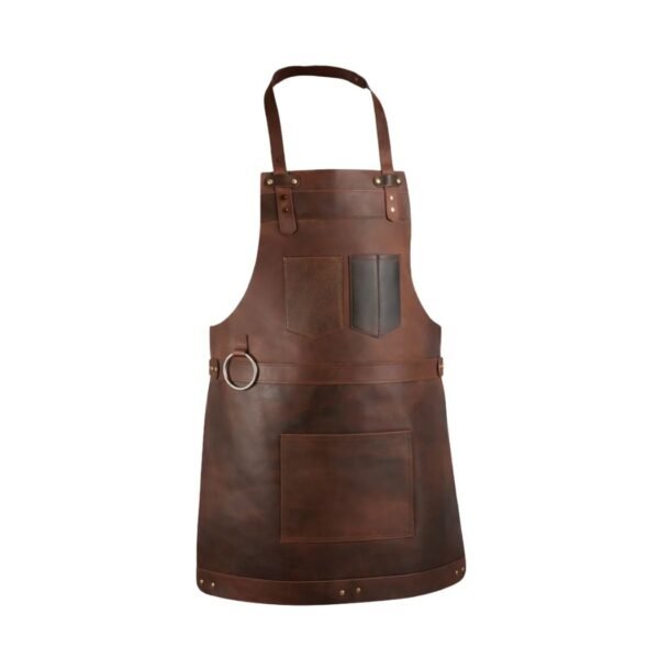 Dark Brown Full Grain Leather Apron - Torsten