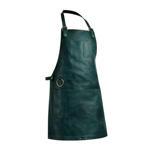 Green Full Grain Leather Apron - Rydal
