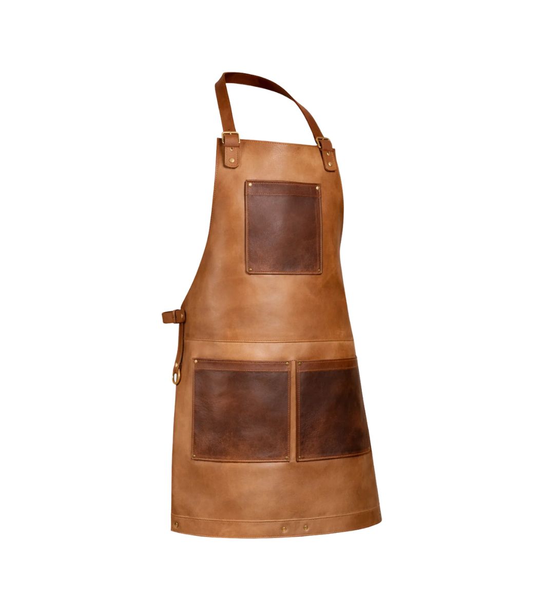 1 Brown Leather Apron - Image 1