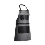 The Oxfordshire Grey Canvas Apron With Black Pocket Apron