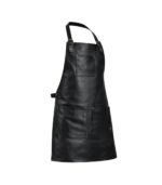 Double Pocket Leather Apron - Black