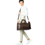 The Dale Duffle Vintage Distressed Brown Leather Duffle Bag