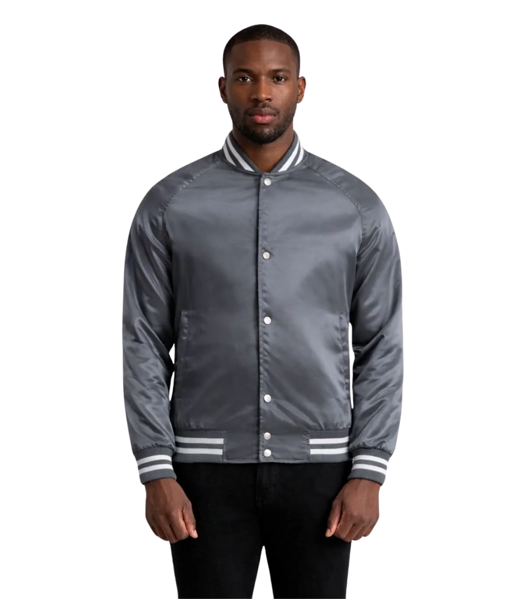 1 Xander Grey Varsity Jacket - Image 1