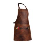 The Devon Brown Full Grain Leather Crossbody Apron