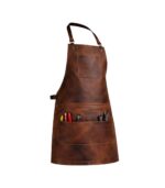 The Devon Brown Full Grain Leather Crossbody Apron
