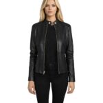 Rave Black Leather Biker Jacket