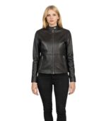 Rave Brown Leather Biker Jacket