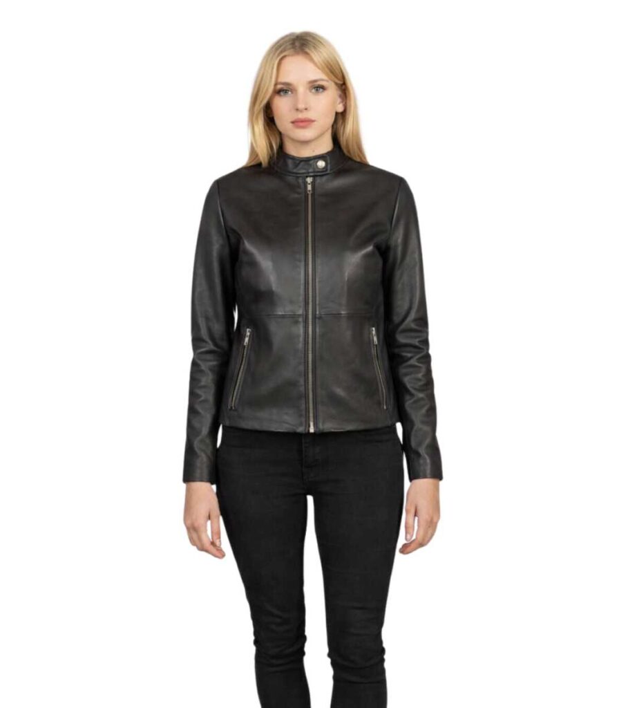 Rave Brown Leather Biker Jacket