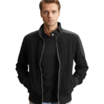 Ethan Hybrid Suede Bomber Jacket