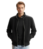 Ethan Hybrid Suede Bomber Jacket