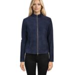 Rumella Blue Suede Biker Jacket