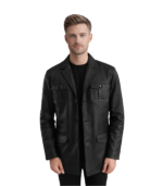 Ray Cutler Black Leather Blazer