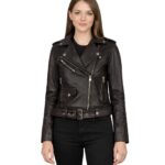 Alison Brown Leather Biker Jacket