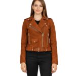 Alison Brown Suede Biker Jacket