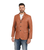Men's Tan Brown Leather Blazer – Birger