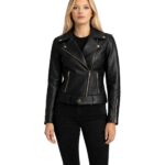 Rumy Black Leather Biker Jacket