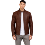Thunder Storm Spanish Brown Biker Leather Jacket